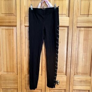 Express Black Lace-Up Leggings Size XS #112